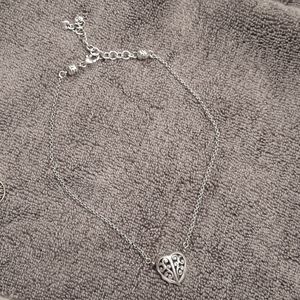 Brighton vintage heart silver plated neclace